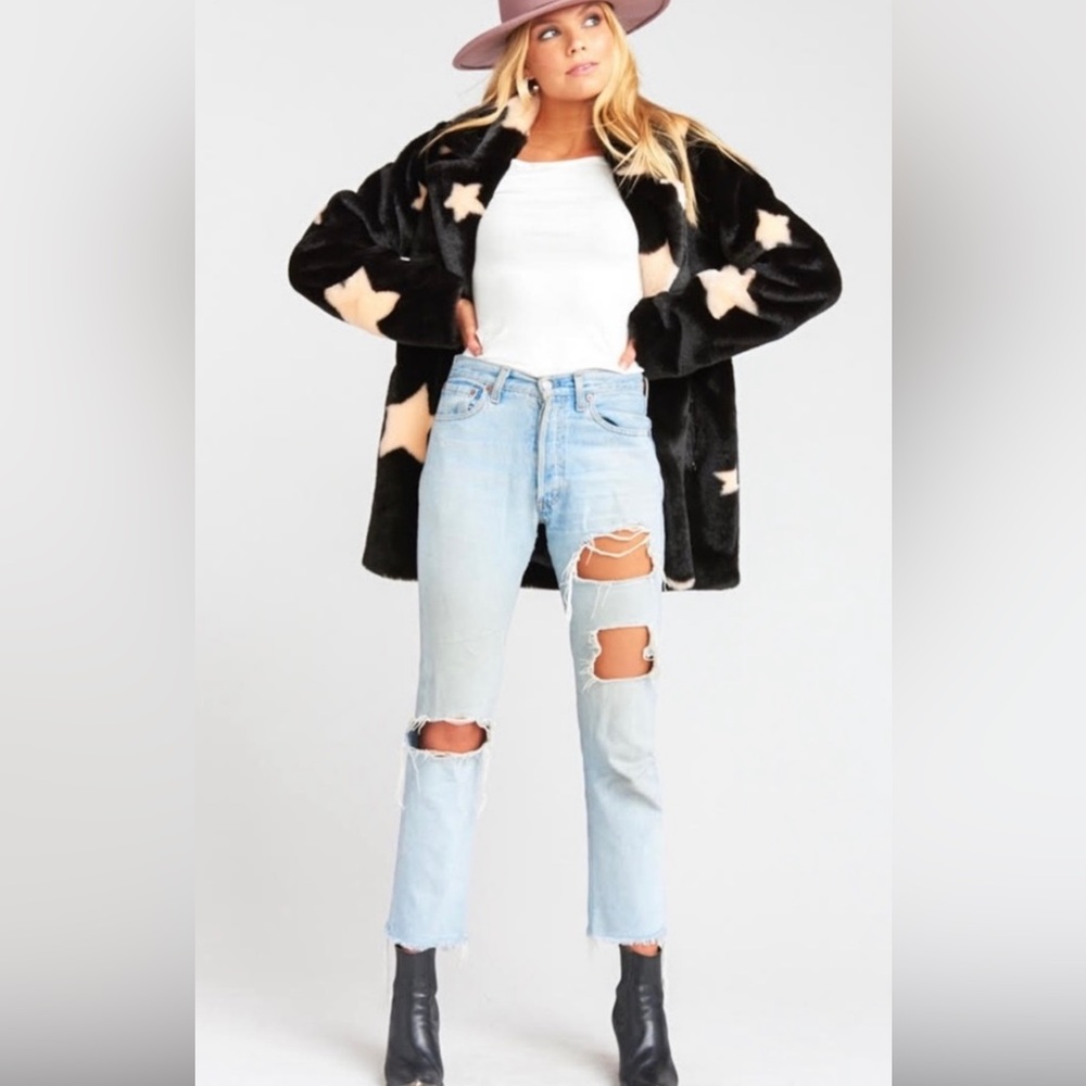 Show Me Your Mumu Colorado Jacket in Starry Daze Faux Fur